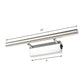 Moderner Stil Zylindervanity Wandleuchte Metallic 10"/16" B LED Badezimmer Wandmontierte Lampe in Chrom, Warm/Weiß Licht