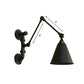 Frendorf | 1 Glühbirne Schwenkarm Wandlampe Beleuchtung Industrie Schwarz Metall Wandmontage Licht mit Kegelshade