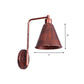 Frendorf | 1 Glühbirne Konische Wandlampe Vintage Stil Schwarz/Rost Eisen Wandmontierte Lampe mit Winkelarm für Bauernhaus