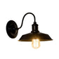 Frendorf | 1 Glühbirne Wandbeleuchtung mit Scheunenlampe Metall Vintage Stil Restaurant Wandleuchte Licht in Schwarz