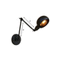 Frendorf | 1 Glühbirne Metall Wandbeleuchtung Industriell Schwarz Schwenkarm Studierzimmer Wandlampe Licht mit Schalen Shade