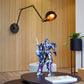 Frendorf | 1 Kopf Wandmontage Licht Loft Stil Kuppel Schatten Metall Verstellbare Wandleuchte in Schwarz für Schlafzimmer