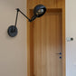 Frendorf | 1 Kopf Wandmontage Licht Loft Stil Kuppel Schatten Metall Verstellbare Wandleuchte in Schwarz für Schlafzimmer