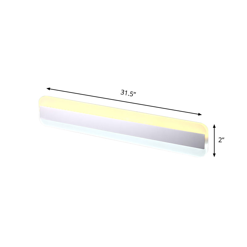 Frendorf | 31,5"/39"/47" Breite lineare Schminkspiegelleuchte modernes Acryl-LED-Badezimmerlicht über dem Spiegel mit Reflektor