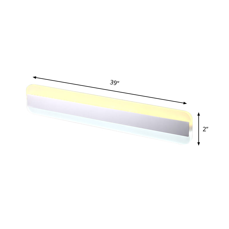 Frendorf | 31,5"/39"/47" Breite lineare Schminkspiegelleuchte modernes Acryl-LED-Badezimmerlicht über dem Spiegel mit Reflektor