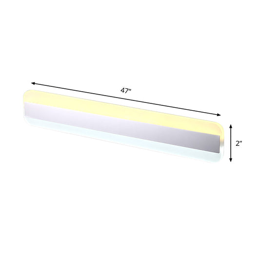 Frendorf | 31,5"/39"/47" Breite lineare Schminkspiegelleuchte modernes Acryl-LED-Badezimmerlicht über dem Spiegel mit Reflektor