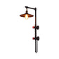 Frendorf | 1 Licht Flach Wand Sconce Beleuchtung mit Rohr und Winkelarm Industriestil Schwarze Metallische Wandlampe