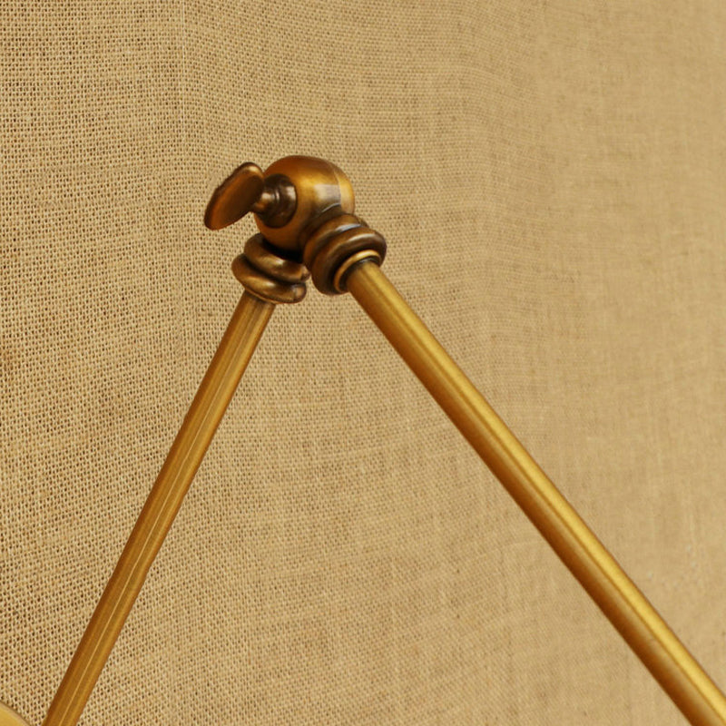 Frendorf | 1 Glühbirne Leselampe Wand Retro-Stil Schalenlampe Eisen verstellbare Wandbeleuchtung in Messing für das Arbeitszimmer