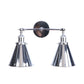 Frendorf | Polished Chrome Conic Wandmontage Fixture Retro Style Iron 2 Lights Eetkamer Wandmontage Licht