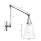 Frendorf | Chrome Ein Licht Wandlampe Vintage Klarglas Glockenbeleuchtung für Wohnzimmer
