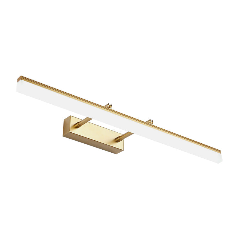 Frendorf | 16"/19.5" B Rechte Wandleuchte Moderner Stil Acryl LED Badezimmer Spiegellicht in Gold, Warm/Weiß Licht