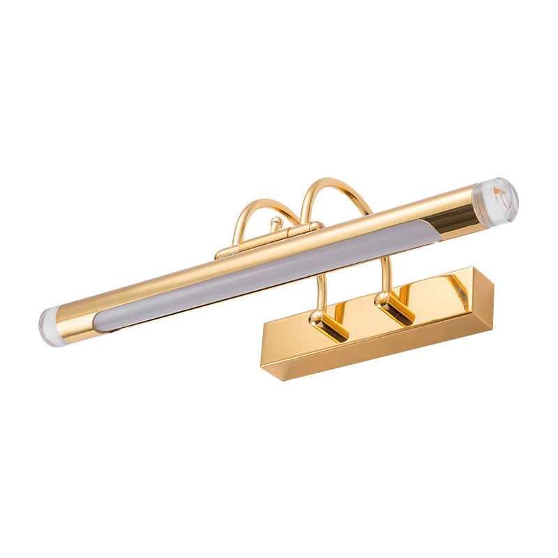 Frendorf | 16"/21" Breite Zylindrische Vanity Lichtarmatur Modernismus Stil Metallic LED Innen Wandlampe in Gold, Warm/Weiß Beleuchtung