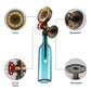 Frendorf | Braun/Blaue Flasche Wand Scone Lampe Vintage Stilvolle Glas 1 Glühbirne Wohnzimmer Wandbeleuchtung mit Manometer und Ventil