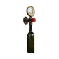 Frendorf | Braun/Blaue Flasche Wand Scone Lampe Vintage Stilvolle Glas 1 Glühbirne Wohnzimmer Wandbeleuchtung mit Manometer und Ventil