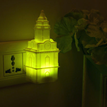 Frendorf | Weißes Schloss Plug-in Wand Nachtlicht Cartoon LED Kunststoff Nachtlicht für Kinderzimmer