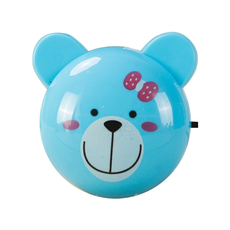 Frendorf | Cartoon LED Nachtverlichting Blauwe Beer Kleine Pluggable Muurlamp mit Plastic Kap