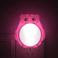 Frendorf | Uil Kinderkamer Mini Nachtlampje Plastic Cartoon Stekker LED Wandverlichting Ideeën in Rood/Groen