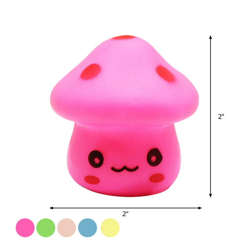 Frendorf | Mini Mushroom Plug-in Nachtlicht Cartoon Kunststoff Nursery LED Wandleuchte in 7 Farben Licht, Weiß/Rot/Blau