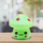 Frendorf | Mini Mushroom Plug-in Nachtlicht Cartoon Kunststoff Nursery LED Wandleuchte in 7 Farben Licht, Weiß/Rot/Blau