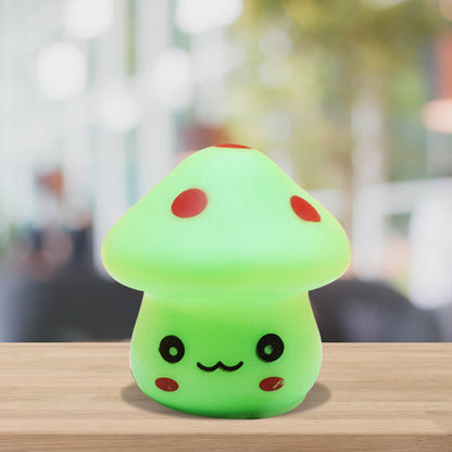 Frendorf | Mini Mushroom Plug-in Nachtlicht Cartoon Kunststoff Nursery LED Wandleuchte in 7 Farben Licht, Weiß/Rot/Blau