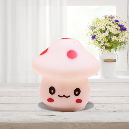 Frendorf | Mini Mushroom Plug-in Nachtlicht Cartoon Kunststoff Nursery LED Wandleuchte in 7 Farben Licht, Weiß/Rot/Blau
