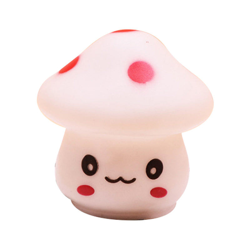 Frendorf | Mini Mushroom Plug-in Nachtlicht Cartoon Kunststoff Nursery LED Wandleuchte in 7 Farben Licht, Weiß/Rot/Blau