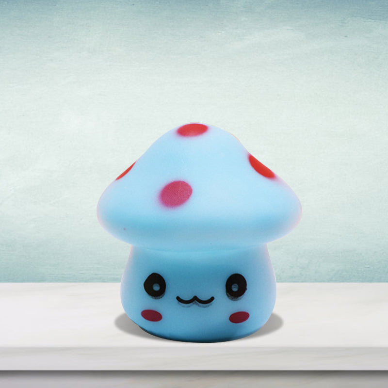 Frendorf | Mini Mushroom Plug-in Nachtlicht Cartoon Kunststoff Nursery LED Wandleuchte in 7 Farben Licht, Weiß/Rot/Blau