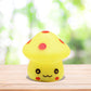 Frendorf | Mini Mushroom Plug-in Nachtlicht Cartoon Kunststoff Nursery LED Wandleuchte in 7 Farben Licht, Weiß/Rot/Blau