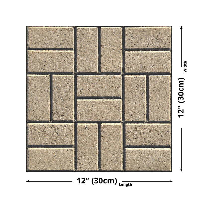 Frendorf | Rural Brick Peel off Wallpaper Panel Set in Brown Badezimmer Wandkunst, 12' L x 12" B