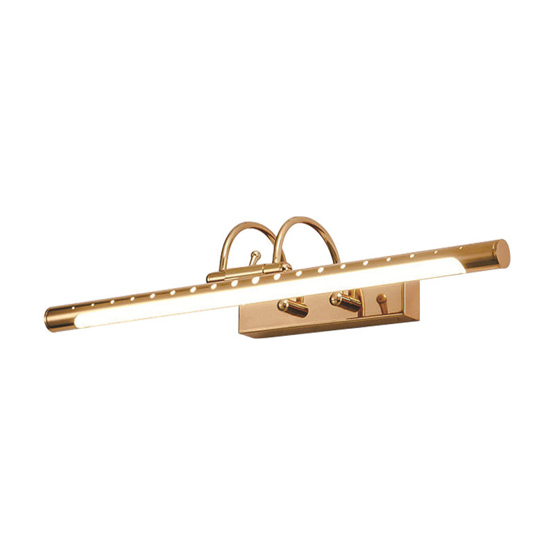 Frendorf | 14"/19" Durchmesser Röhren Wandbeleuchtung mit Bogenarm modernes Design Metall Warm/Weiß Licht LED Badezimmer Waschplatz Lichtanlage in Gold