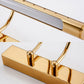 Frendorf | 14"/19" Durchmesser Röhren Wandbeleuchtung mit Bogenarm modernes Design Metall Warm/Weiß Licht LED Badezimmer Waschplatz Lichtanlage in Gold