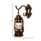 Frendorf | 1 Lichtheldere Glazen Wandlamp Licht Coastal Bronze Kerosine Woonkamer Verlichtingsarmatuur