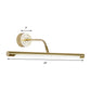 Frendorf | 16"/20" W Slim Zylindrischer Schminkspiegel Licht Modernismus Metall LED Gold Wandmontage Lampe für Schlafzimmer, Warm/Weiß Beleuchtung