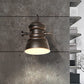 Frendorf | 1 Kopf Eisen Wandmontierte Beleuchtung Lager Schwarz Rund Schlafzimmer Wand Sconce mit Drehgelenk