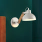 Frendorf | Nordic Splicing Rotatable Wandlamp 1-Licht Metaal Wandlamp Verlichting met Kom Shade in Zwart/Wit-Hout