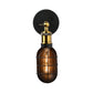 Frendorf | Capsule Cage Restaurant Wandlamp Sconces Fabrieksmetaal 1 Hoofd Zwart en Messing Wandlamp