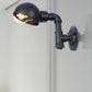 Frendorf | Vintage Stijlvolle Kom Schaduw Wandverlichting 1 Licht Metallic Wandlamp met Pijp in Zwart