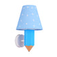 Frendorf | Kinderen Potlood Houten Muurverlichting Eenvoudige Lamp Idees met Conische Lampenkap in Blauw