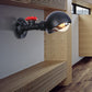 Frendorf | Industrieel Stijl Half Global Wandlamp 1 Licht Metalen Wandarmatuur met Rode Klepdecoratie in Zwart