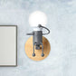 Naked Bulb Kleine Wandbeleuchtung Kreatives Eisen Einzelflammen Kinder Nachttisch Wandleuchte mit Roboter Design Lampenfassung in Grau/Grün/Weiß