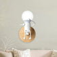 Naked Bulb Kleine Wandbeleuchtung Kreatives Eisen Einzelflammen Kinder Nachttisch Wandleuchte mit Roboter Design Lampenfassung in Grau/Grün/Weiß
