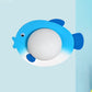Frendorf | Frosted White Glass Mini Sphere Sconce Kids Blue/Yellow LED Wand Lichtarmatur mit Fish Backplate, Warm/Weiß Licht