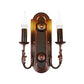 Frendorf | Metalen Bruine Sconces Wandlamp Kaarsenhouder 2 Koppen Rustieke Wandgemonteerde Lamp voor Restaurant
