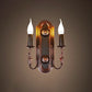 Frendorf | Metalen Bruine Sconces Wandlamp Kaarsenhouder 2 Koppen Rustieke Wandgemonteerde Lamp voor Restaurant