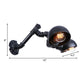 Frendorf | Schwarze Schalenform-Wandlampe mit Rohr Industriell Vintage Metall 2 Lichter Flur Wandbeleuchtung Leuchte