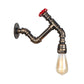 Frendorf | Exposed Bulb Eisen Wandlampe Industrie Stil 1 Kopf Flur Wandbeleuchtung Leuchte mit rohem Ventil in gealtertem Bronze