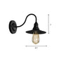 Frendorf | Schwarze Flachschatten-Wandbeleuchtung Industrie-Stil Metall 1 Kopf Wohnzimmer Wandleuchte Scone, 7"/8,5" Breite