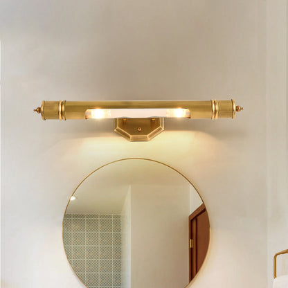 Frendorf | 18"/21.5" L Verlängerte Metall-Waschtischbeleuchtung Landhausstil 2 Köpfe Badezimmer Wandmontierte Leuchte in Gold