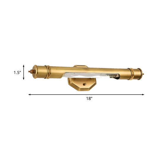 Frendorf | 18"/21.5" L Verlängerte Metall-Waschtischbeleuchtung Landhausstil 2 Köpfe Badezimmer Wandmontierte Leuchte in Gold
