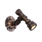 Frendorf | 1 Kopf Wasserleitung Wandlicht Wandleuchte Vintage Industrie Bronze Metallische Wandlampe für Flur